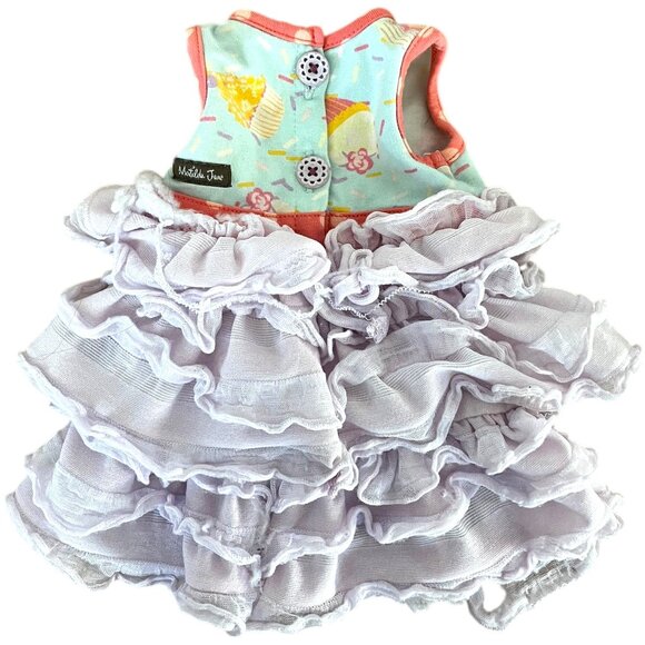 Matilda Jane Doll Birthday Dress: Cupcakes, Ruffles, Purple GUC - Picture 6 of 6